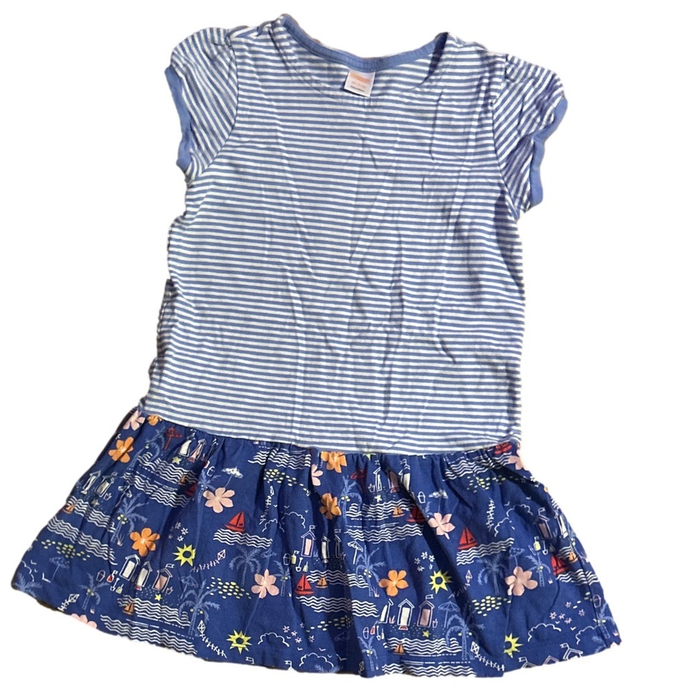 Gymboree Blue Striped Tunic Dress M (7-8)